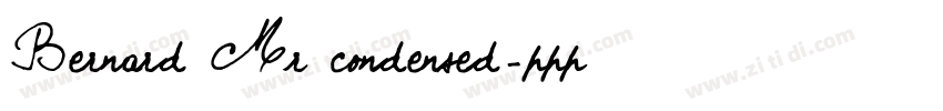Bernard Mr condensed字体转换
